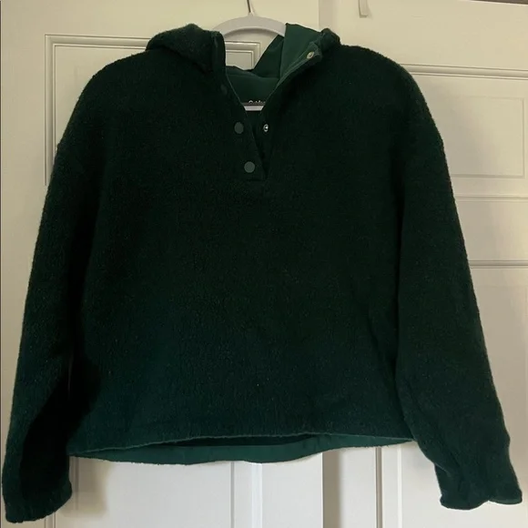 Outdoor Voices Forest Green Fleece Pullover - Picture 1 of 5